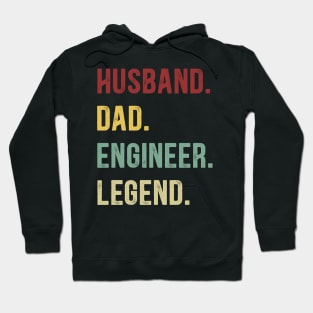 Engineer Funny Vintage Retro Shirt Husband Dad Engineer Legend Hoodie